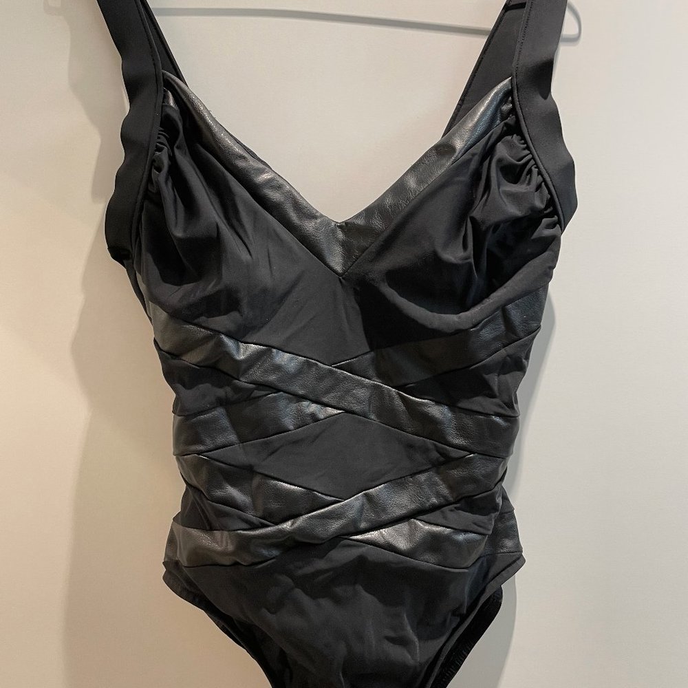One piece black swimsuit
